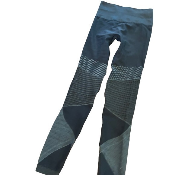 NWT Spanx Moto Leggings Indigo Sky Navy Blue‎ Seamless Look at Me Now Size Small - Picture 9 of 15